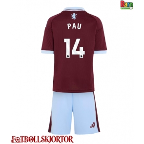 Aston Villa Pau Torres #14 Hemmakläder Barn 2026-27 Kortärmad (+ Korta byxor)